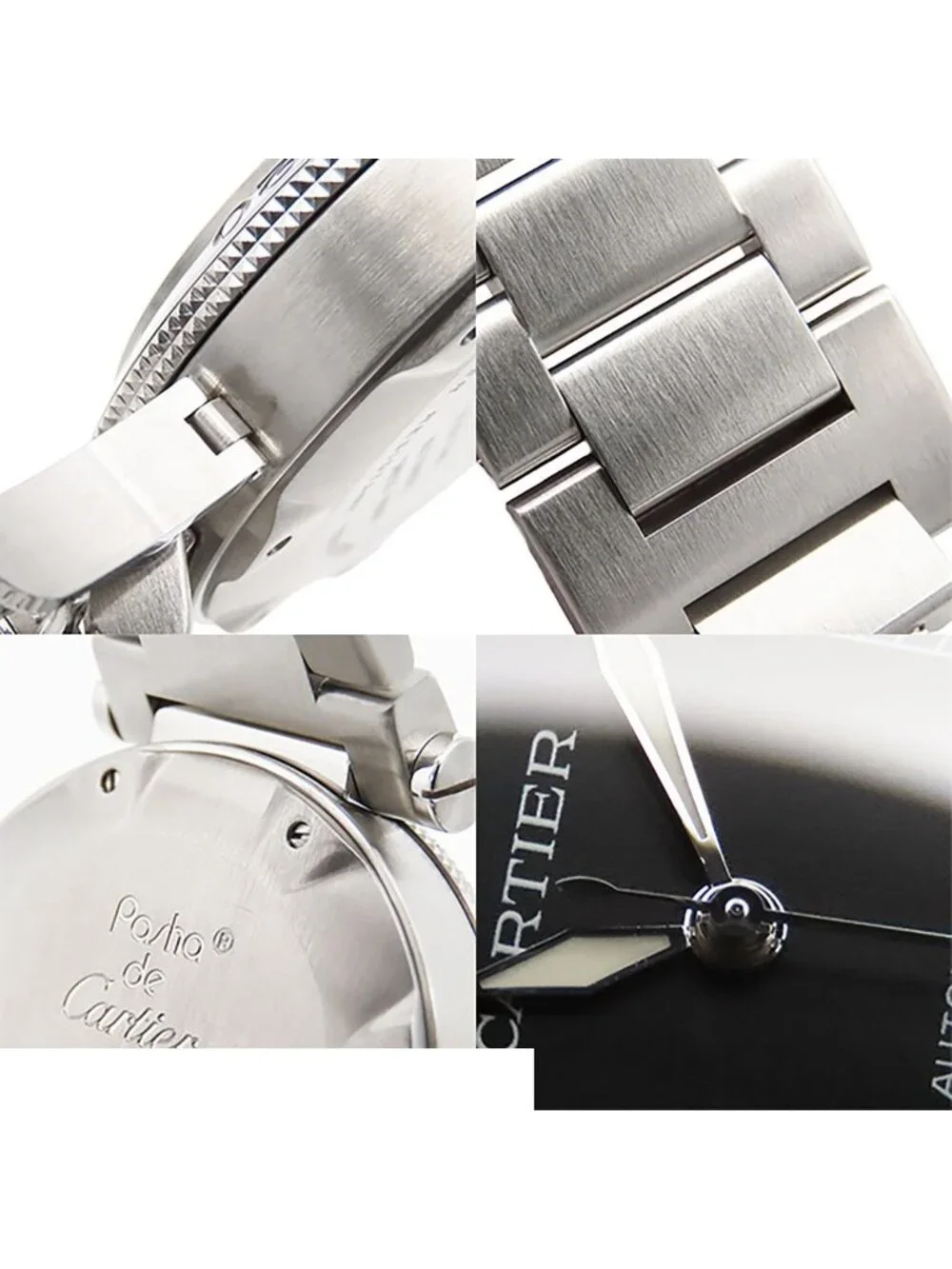 Cartier Pasha Seatimer Black SS Watch Automatic